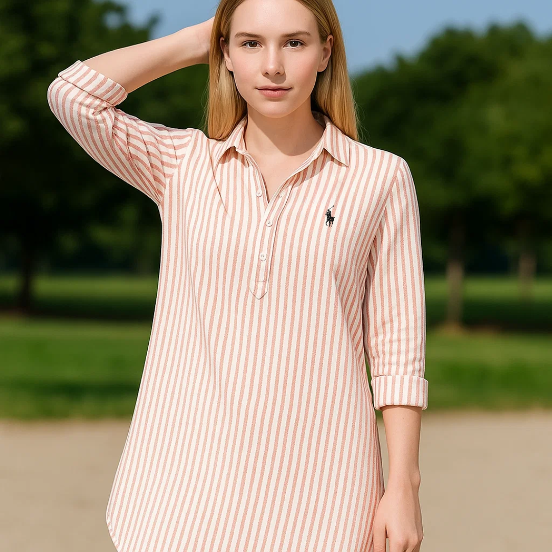 RL Classic Striped Shirt Dress + Free RL Brie Tote Bag