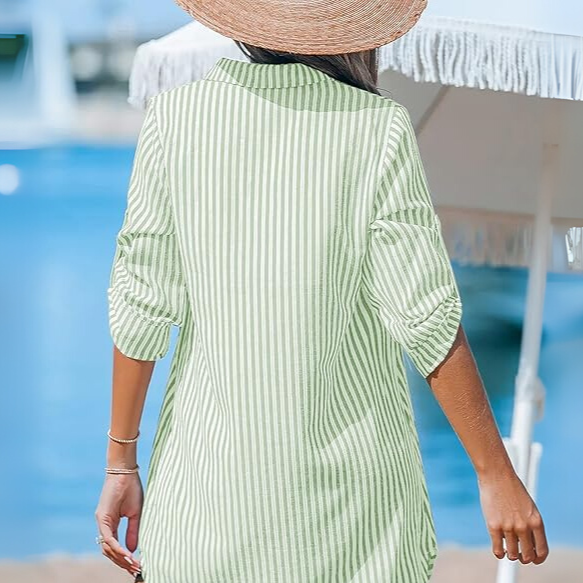 RL Classic Striped Shirt Dress + Free RL Brie Tote Bag