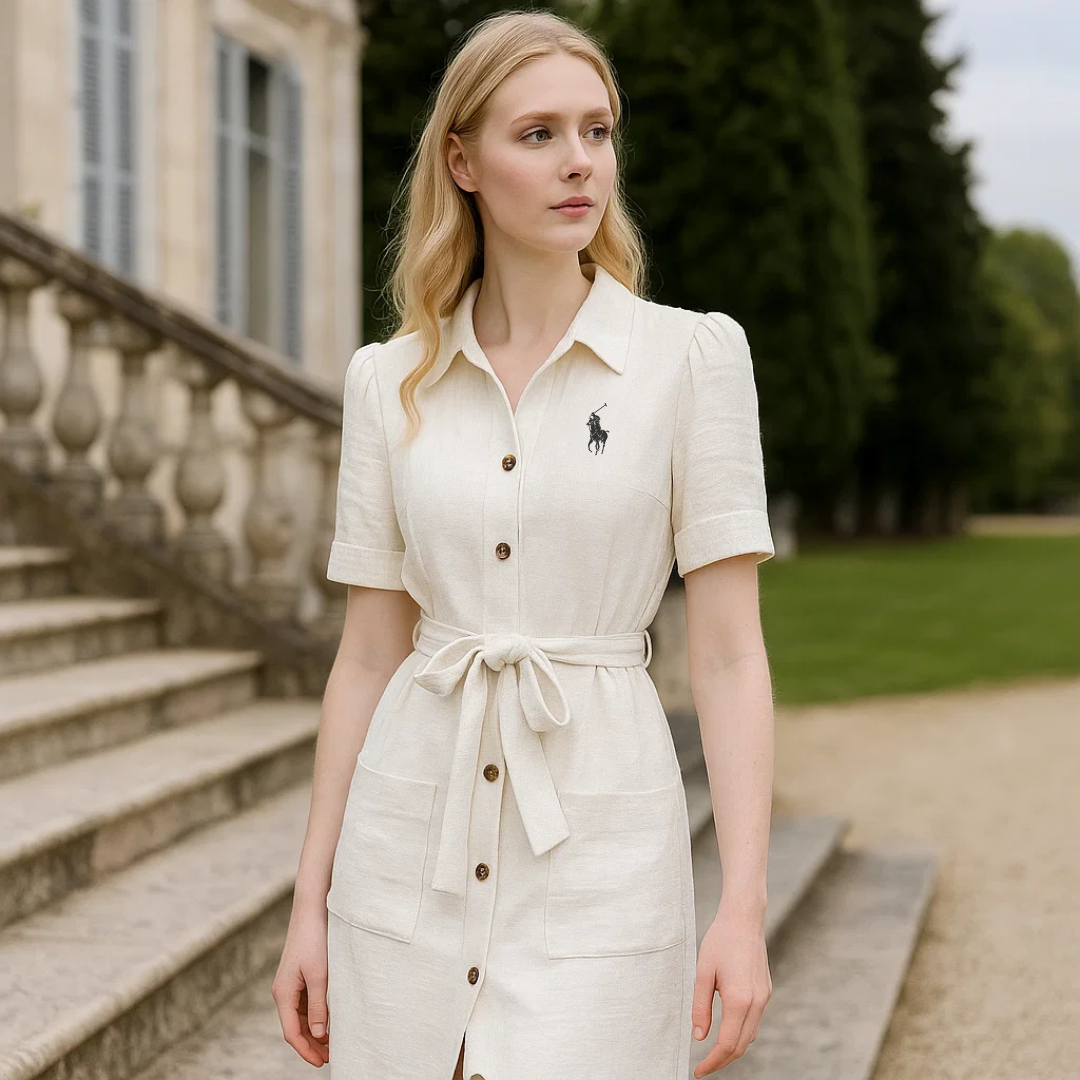 RL Classic Tie-Waist Shirt Dress