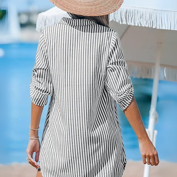 RL Classic Striped Shirt Dress + Free RL Brie Tote Bag