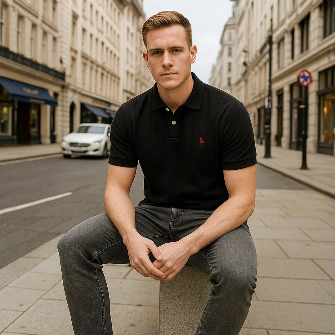 RL Men’s Textured Polo Shirt