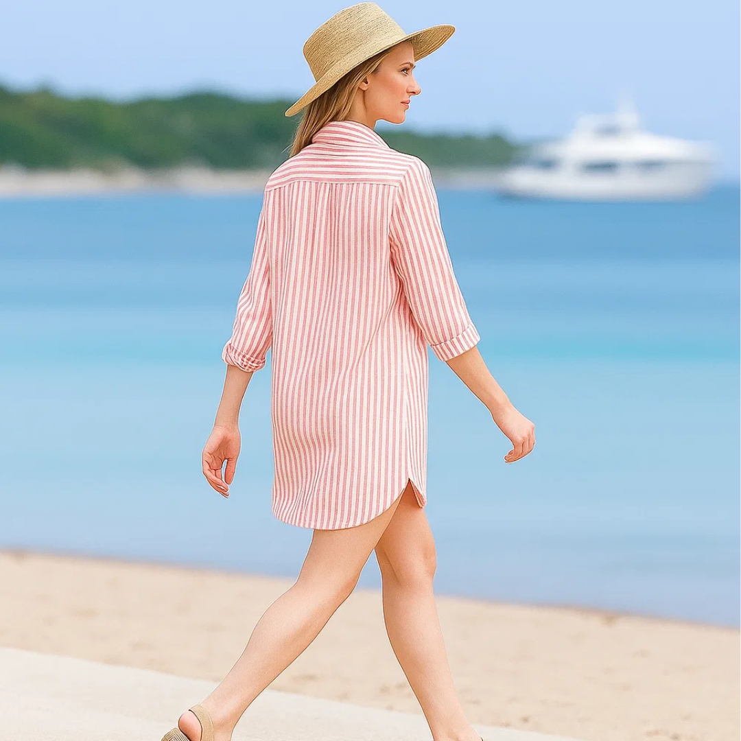 RL Classic Striped Shirt Dress + Free RL Brie Tote Bag